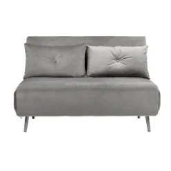 Freya Velvet Folding Sofa Bed - Grey -Furniture Shop 13222764 7844933444496055