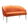 Sophia Scallop Occasional Sofa - Burnt Orange -Furniture Shop 13222766 2024920057521697