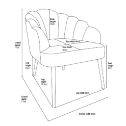 Sophia Scallop Occasional Chair - Burnt Orange 17 Sophia Scallop Occasional Chair - Burnt Orange -Furniture Shop 13222770 1135014368846132
