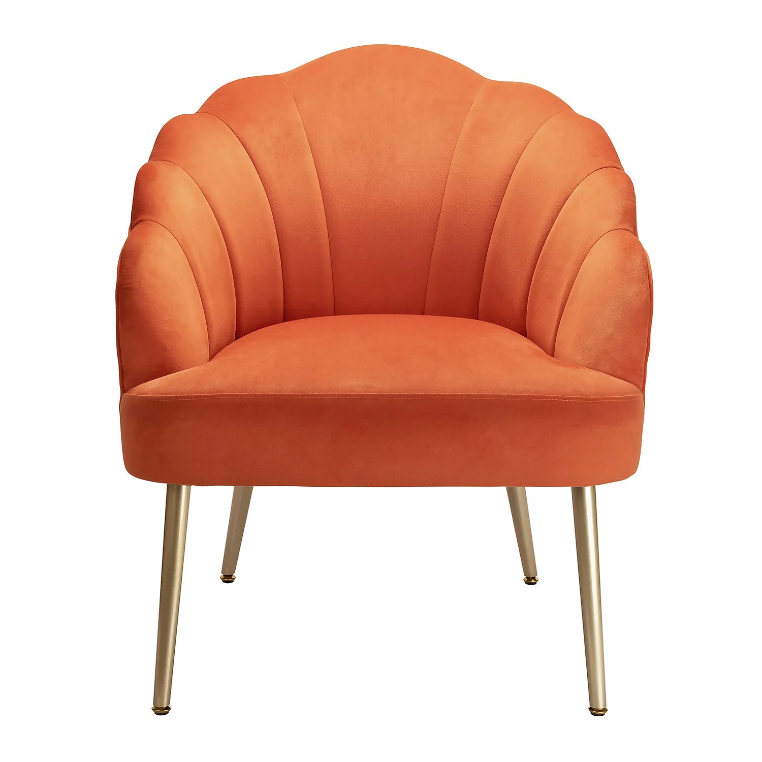 Sophia Scallop Occasional Chair - Burnt Orange 5 Sophia Scallop Occasional Chair - Burnt Orange - Image 3