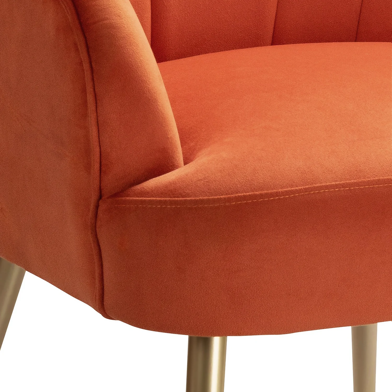 Sophia Scallop Occasional Chair - Burnt Orange 8 Sophia Scallop Occasional Chair - Burnt Orange - Image 6