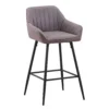 Archer Faux Leather Bar Stool - Elephant Grey -Furniture Shop 13222774 8574931413630059