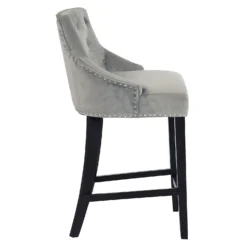 Annabelle Velvet Bar Stool - Grey 12 Annabelle Velvet Bar Stool - Grey -Furniture Shop 13223761 6864927306593222