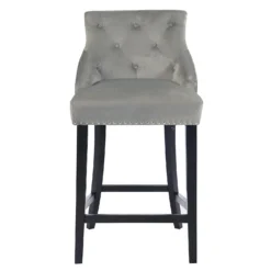 Annabelle Velvet Bar Stool - Grey 11 Annabelle Velvet Bar Stool - Grey -Furniture Shop 13223761 7994927306506681