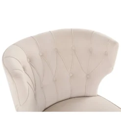 Sadie Velvet Accent Chair - Ivory -Furniture Shop 13223762 3894927512142902