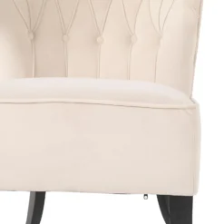 Sadie Velvet Accent Chair - Ivory -Furniture Shop 13223762 4404927512171000