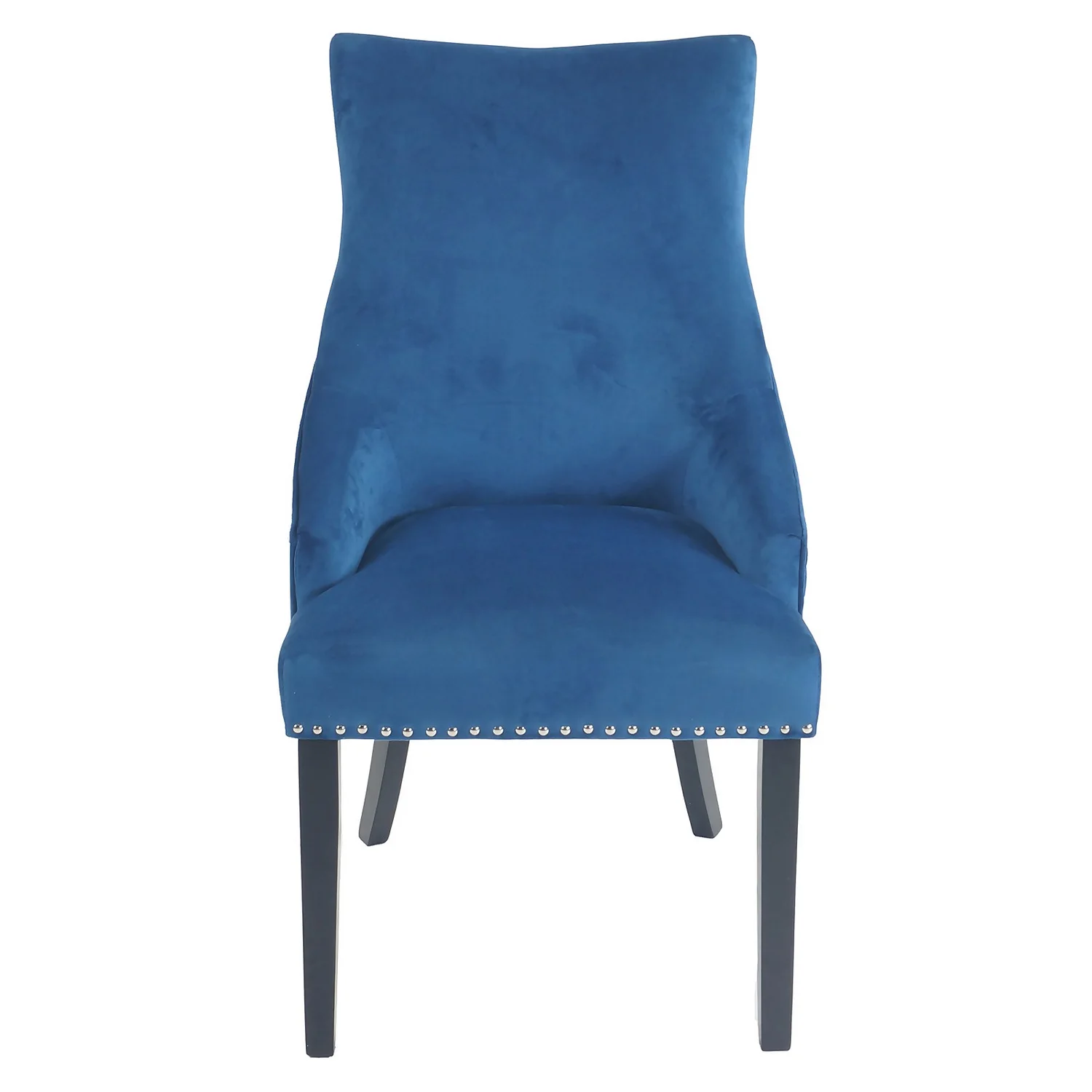 Annabelle Pleated Back Velvet Dining Chairs - Set Of 2 - Navy 6 Annabelle Pleated Back Velvet Dining Chairs - Set Of 2 - Navy - Image 4