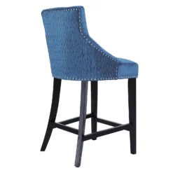 Annabelle Velvet Bar Stool - Navy -Furniture Shop 13223768 1204927306625088