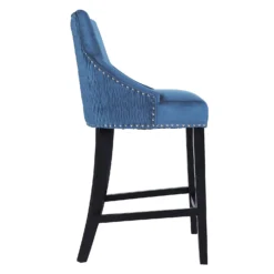 Annabelle Velvet Bar Stool - Navy -Furniture Shop 13223768 8544927306609227