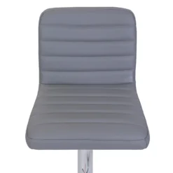 Chet Height Adjustable Faux Leather Bar Stool - Grey -Furniture Shop 13223770 1594927306629762