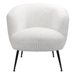 Tori Boucle Tub Chair - White -Furniture Shop 13224150 3994919264467773