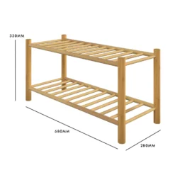 Living Elements 2 Tier Bamboo Shoe Rack -Furniture Shop 13231129 1384929069103455