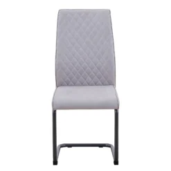 Skelby Cantilever Dining Chairs - Set Of 2 - Silver Grey -Furniture Shop 13244352 1514947968239419