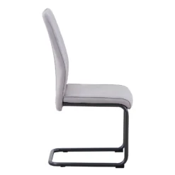 Skelby Cantilever Dining Chairs - Set Of 2 - Silver Grey -Furniture Shop 13244352 6274947968263773