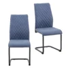 Skelby Cantilever Dining Chairs - Set Of 2 - Denim Blue 1 Skelby Cantilever Dining Chairs - Set Of 2 - Denim Blue -Furniture Shop 13244356 1194947967927962