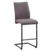 Skelby Faux Leather Bar Stool - Elephant Grey -Furniture Shop 13244357 1884931414340174