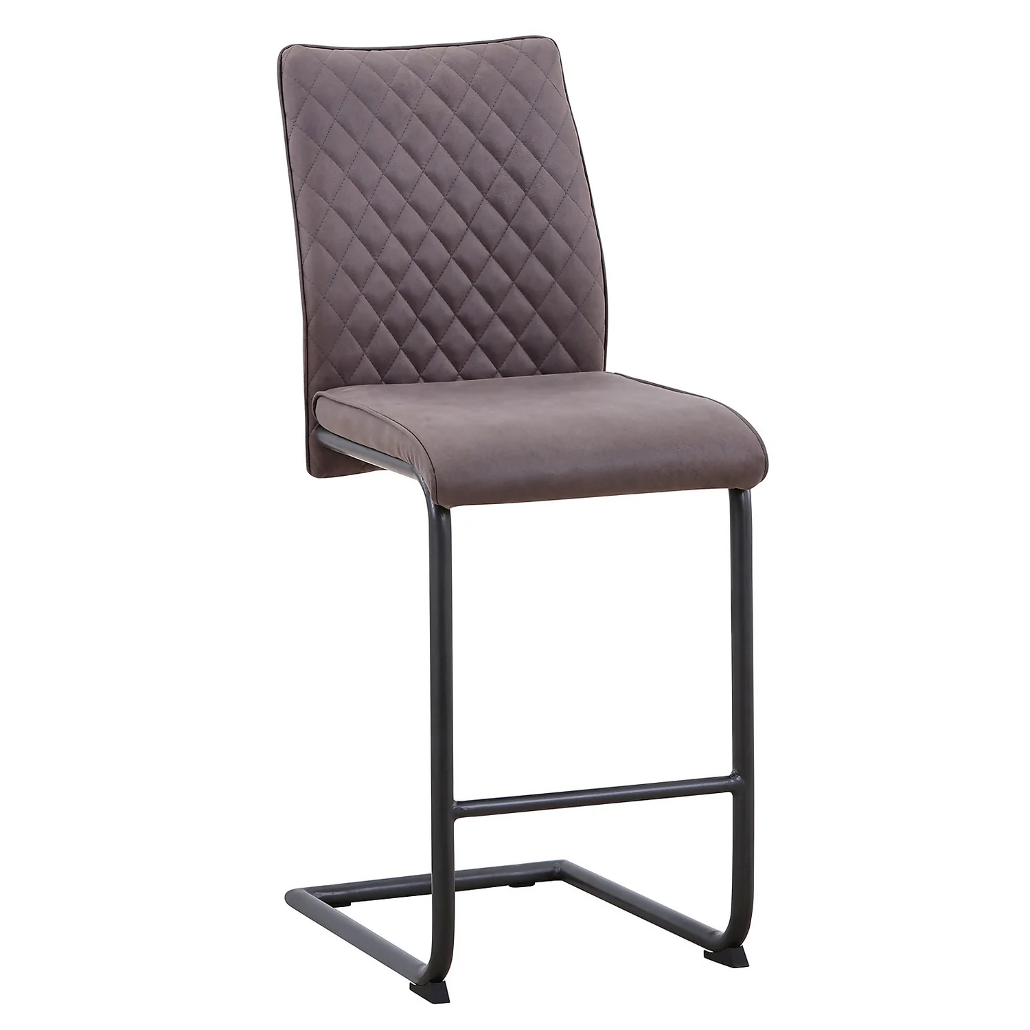 Skelby Faux Leather Bar Stool - Elephant Grey 3 Skelby Faux Leather Bar Stool - Elephant Grey