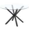 Ludlow Round Glass Dining Table - Charcoal -Furniture Shop 13244362 2424947243449697