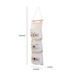 Kids 3 Pocket Hanging Organiser - Polar Bear -Furniture Shop 13277677 8574929069276039