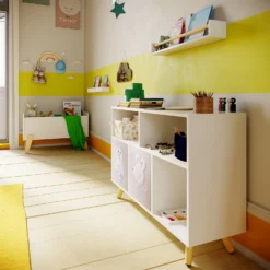 Kids Tray Storage Shelf - White & Natural 10 Kids Tray Storage Shelf - White & Natural -Furniture Shop 13277678 1984929069822093