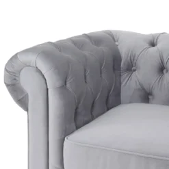 Chesterfield Velvet Armchair - Silver 8 Chesterfield Velvet Armchair - Silver -Furniture Shop 13302342 1374961771221857