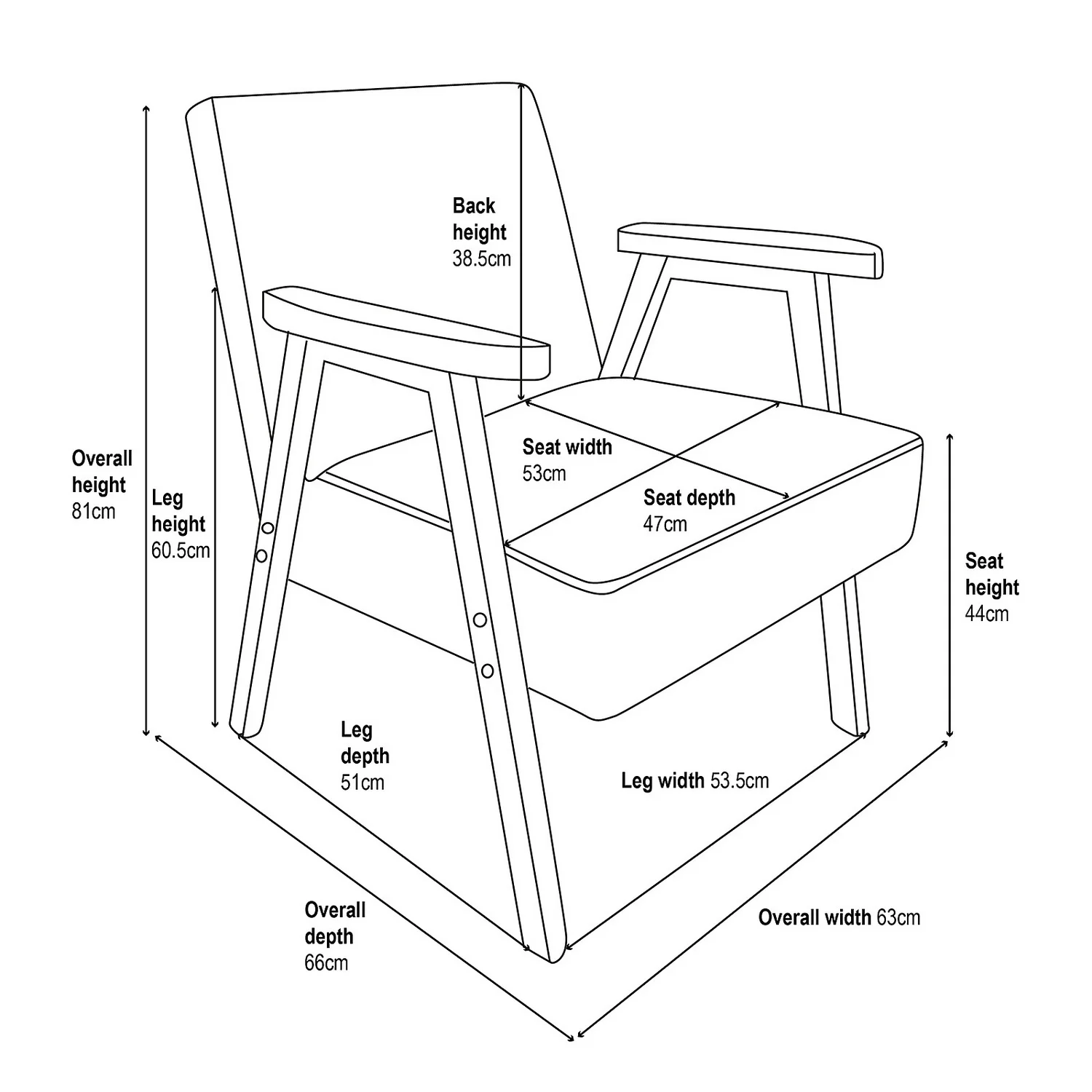 Alex Mid Century Boucle Armchair - Cream 10 Alex Mid Century Boucle Armchair - Cream - Image 8