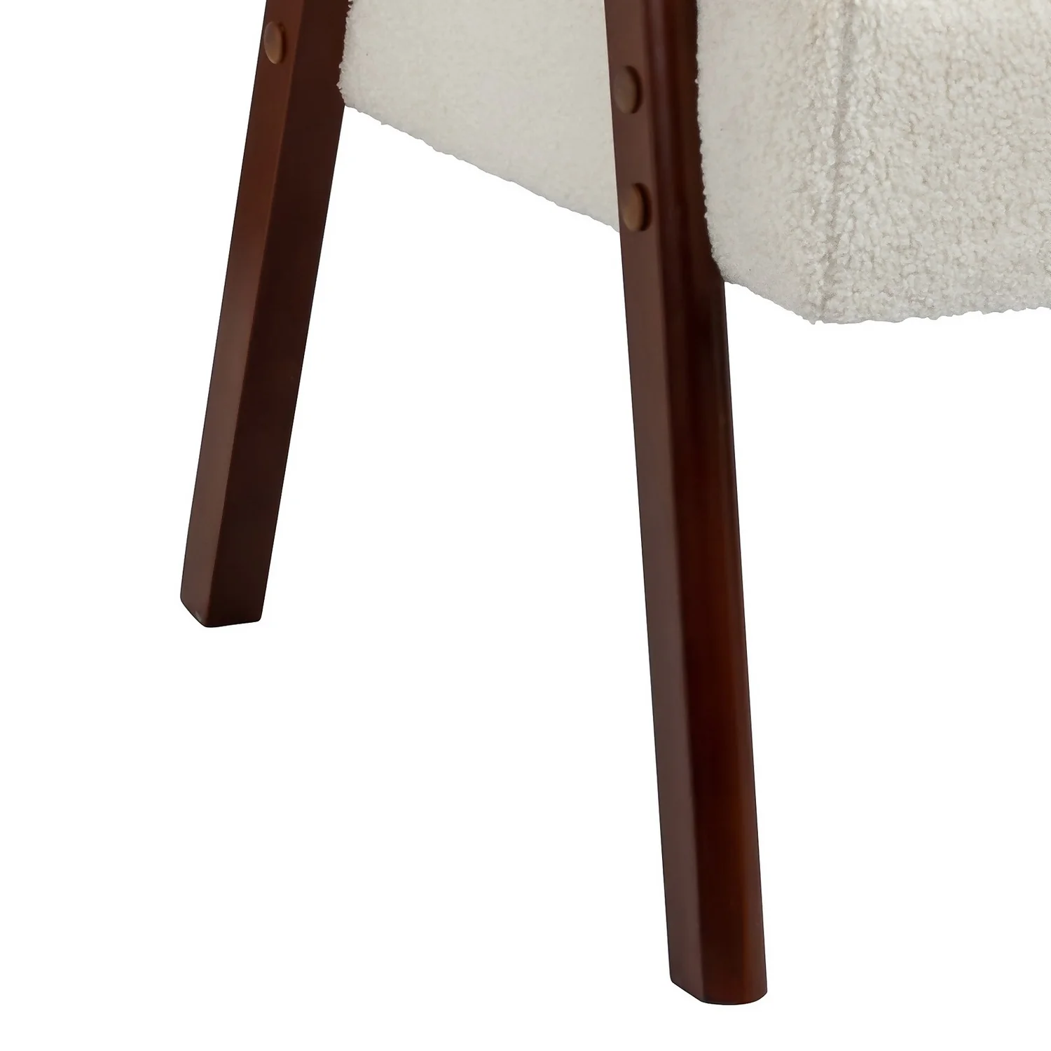 Alex Mid Century Boucle Armchair - Cream 9 Alex Mid Century Boucle Armchair - Cream - Image 7