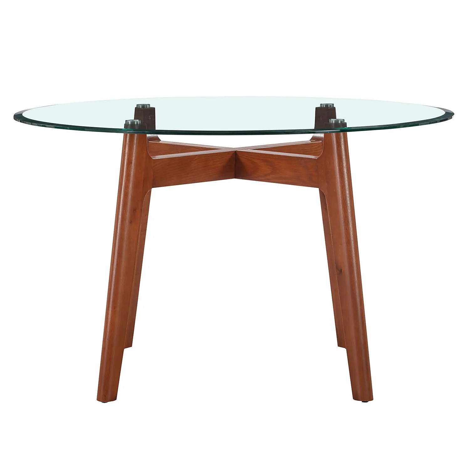 Baxter Glass & Oak Round Dining Table 6 Baxter Glass & Oak Round Dining Table - Image 4