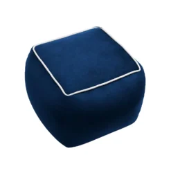 Pippa Square Pouffe - Blue -Furniture Shop 13514423 2134997230038723