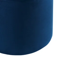 Pippa Round Pouffe - Blue -Furniture Shop 13514425 1414964604271272