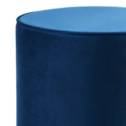 Pippa Round Pouffe - Blue -Furniture Shop 13514425 1504964604362133