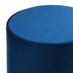 Pippa Round Pouffe - Blue -Furniture Shop 13514425 8104964604227403