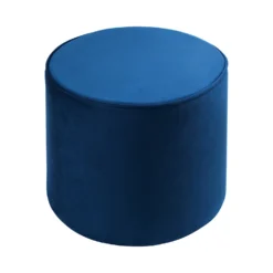 Pippa Round Pouffe - Blue -Furniture Shop 13514425 8524964604141120