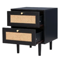 Kubu Rattan 2 Drawer Side Table - Black 11 Kubu Rattan 2 Drawer Side Table - Black -Furniture Shop 13633731 7614974471705873