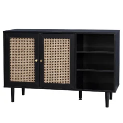 Kubu Rattan Sideboard - Black