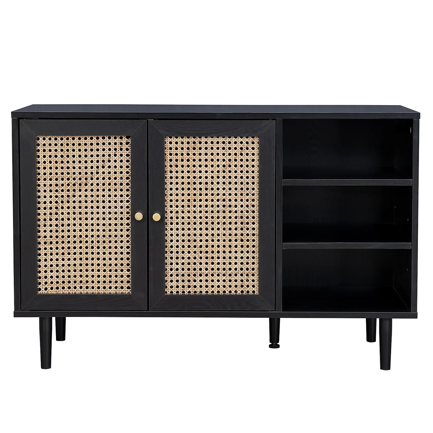 Kubu Rattan Sideboard - Black 6 Kubu Rattan Sideboard - Black - Image 4