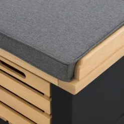 Ashstead Storage Bench - Oak & Charcoal -Furniture Shop 13642204 1164953455835891