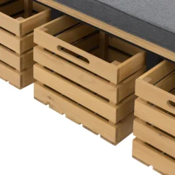 Ashstead Storage Bench - Oak & Charcoal -Furniture Shop 13642204 1834953455968347