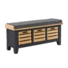 Ashstead Storage Bench - Oak & Charcoal -Furniture Shop 13642204 2014953455574993