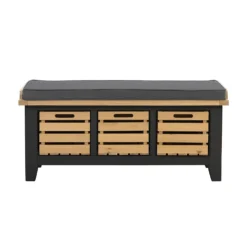 Ashstead Storage Bench - Oak & Charcoal -Furniture Shop 13642204 6064953455681931