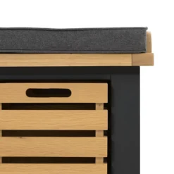 Ashstead Storage Bench - Oak & Charcoal -Furniture Shop 13642204 7244953455885523