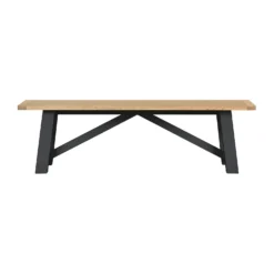 Ashstead Bench - Oak & Charcoal -Furniture Shop 13642207 1774953454646625