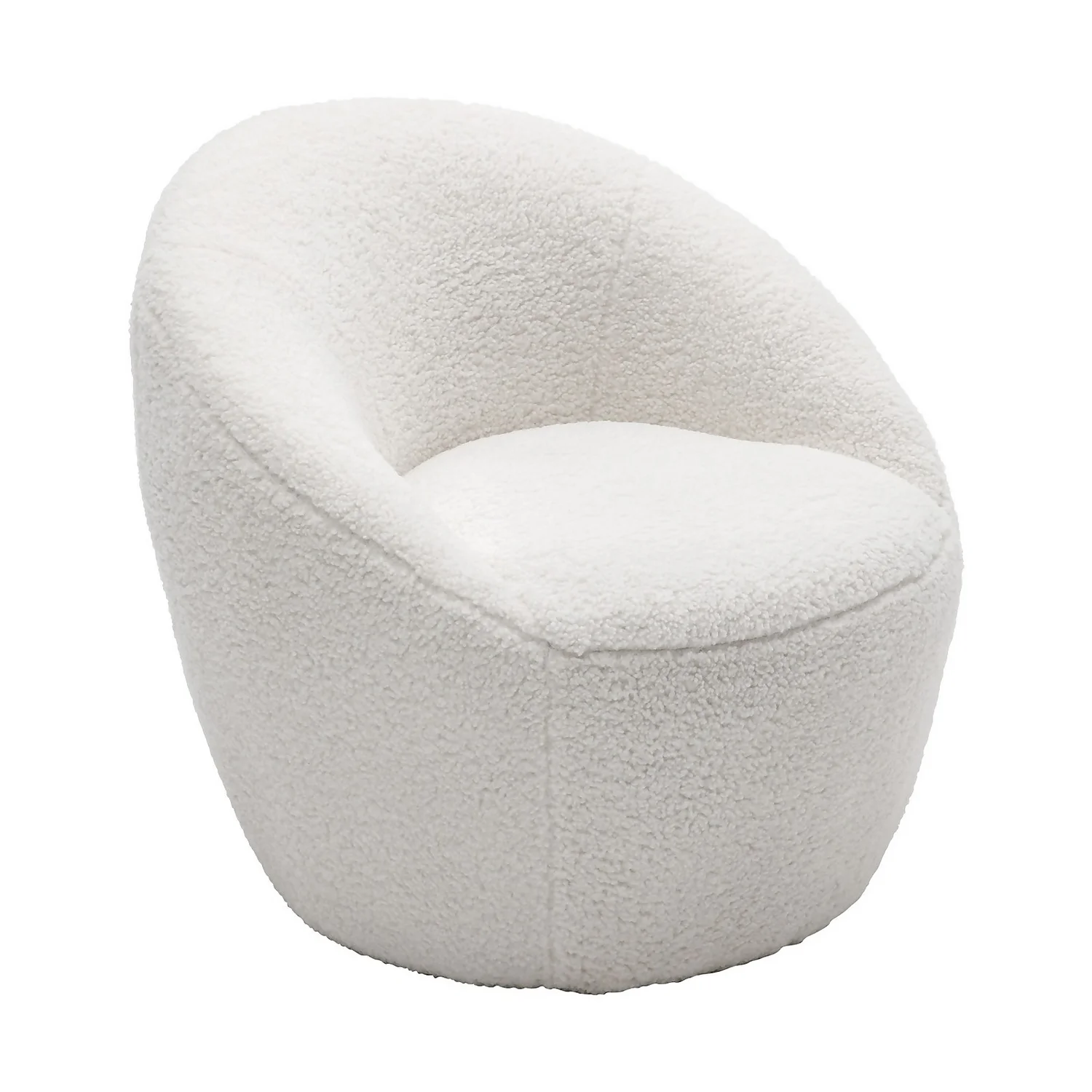 Bernie Boucle Chunky Tub Chair - Cream 3 Bernie Boucle Chunky Tub Chair - Cream