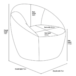 Bernie Boucle Chunky Tub Chair - Black 17 Bernie Boucle Chunky Tub Chair - Black -Furniture Shop 13644161 1675014368942027