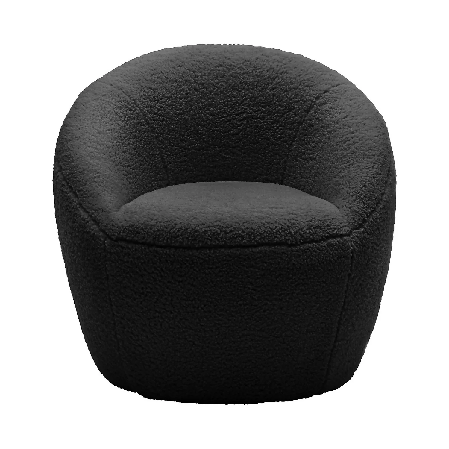 Bernie Boucle Chunky Tub Chair - Black 5 Bernie Boucle Chunky Tub Chair - Black - Image 3