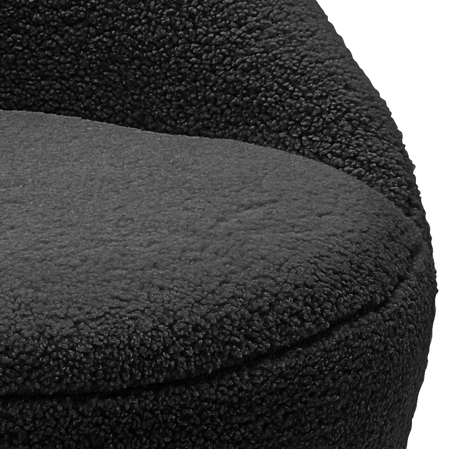 Bernie Boucle Chunky Tub Chair - Black 9 Bernie Boucle Chunky Tub Chair - Black - Image 7