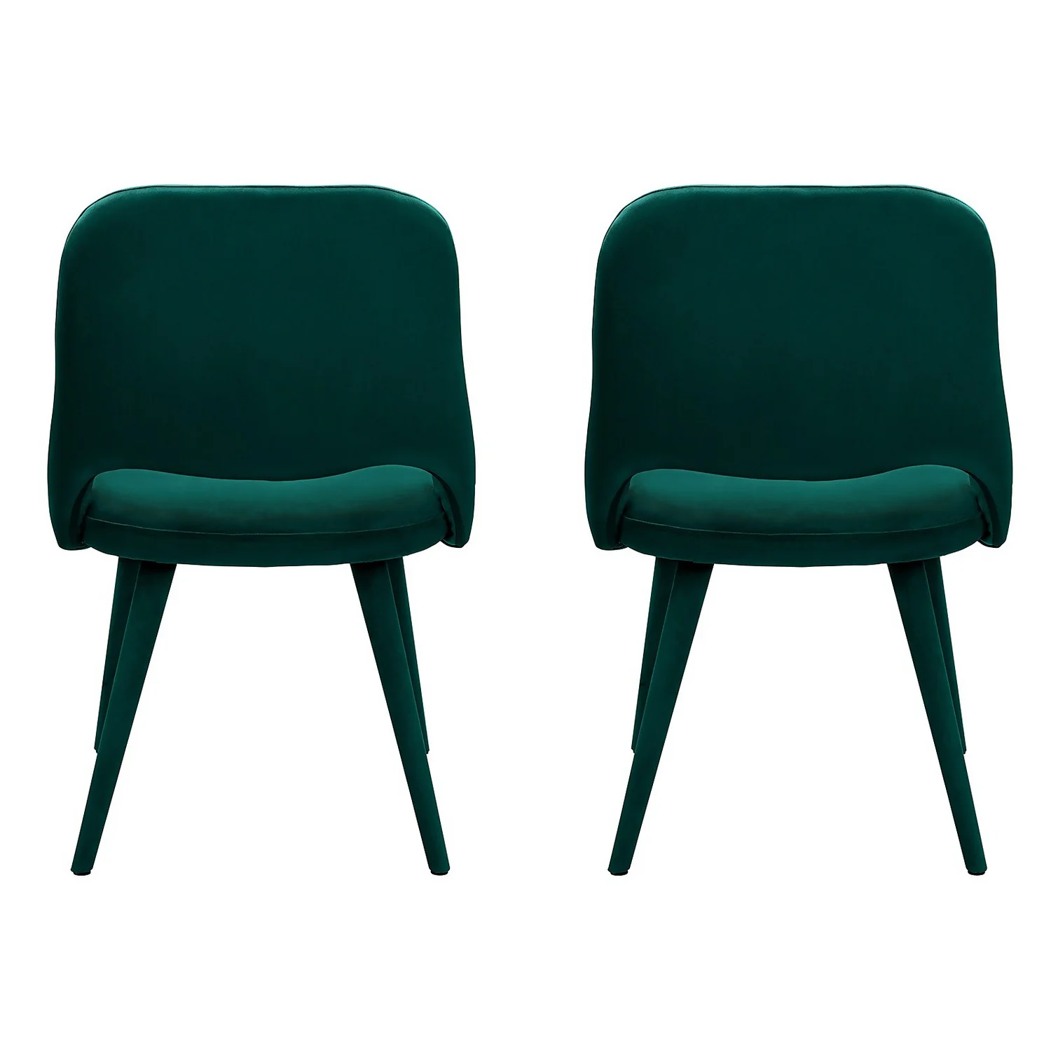 Oliver Upholstered Dining Chairs - Set Of 2 - Emerald 4 Oliver Upholstered Dining Chairs - Set Of 2 - Emerald - Image 2