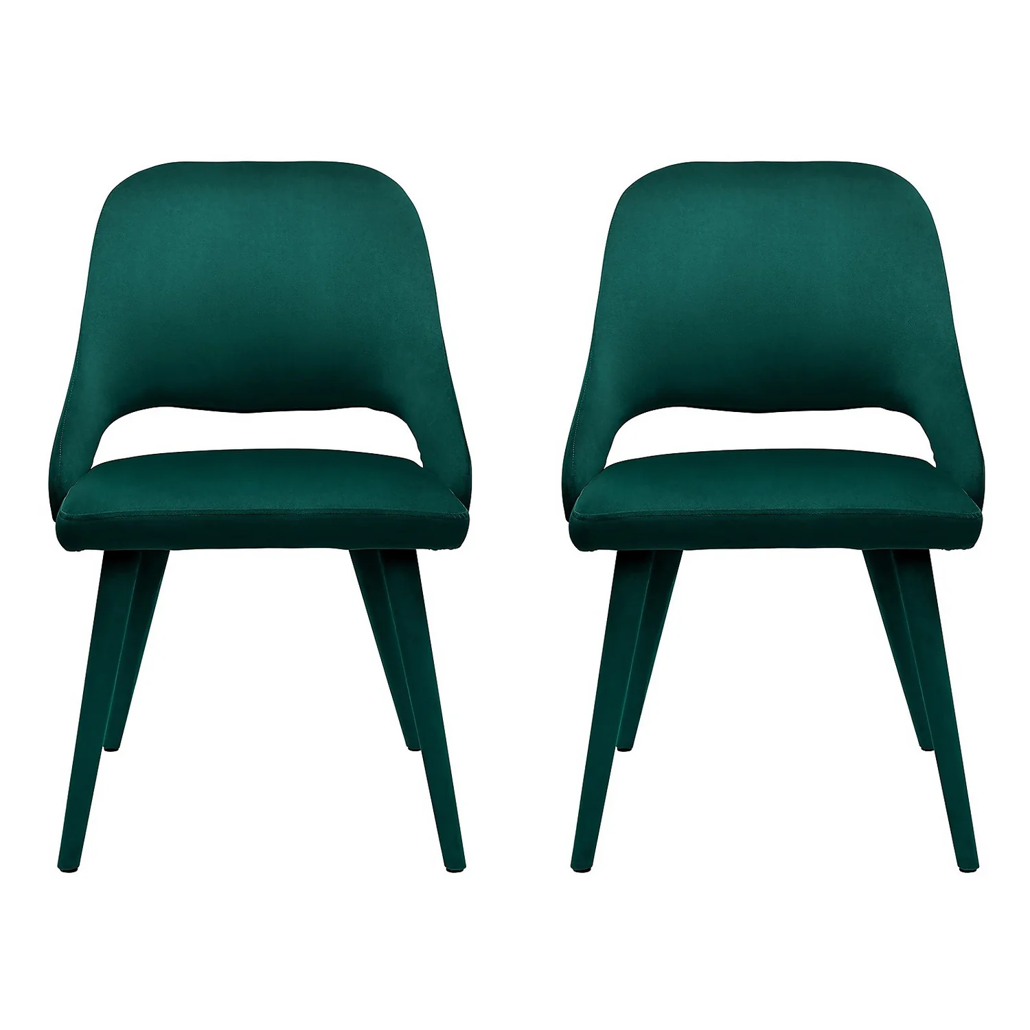 Oliver Upholstered Dining Chairs - Set Of 2 - Emerald 3 Oliver Upholstered Dining Chairs - Set Of 2 - Emerald