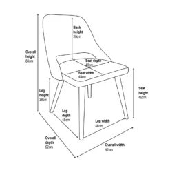 Oliver Upholstered Dining Chairs - Set Of 2 - Grey 17 Oliver Upholstered Dining Chairs - Set Of 2 - Grey -Furniture Shop 13644173 3745018743016040