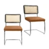 Rory Rattan Back Dining Chair - Set Of 2 - Tan 2 Rory Rattan Back Dining Chair - Set Of 2 - Tan -Furniture Shop 13644184 1035007602828877